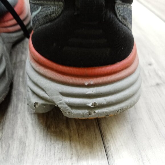 HOKA One One Bondi Men's 10.5 D Shoes Gray Orange - Picture 11 of 11